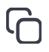 Icon of two squares, one overlapping the other