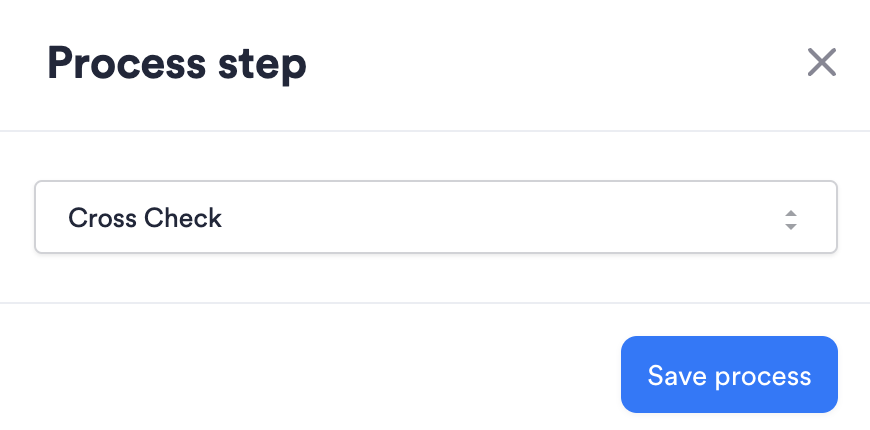 Add Cross Check node to Workflow.