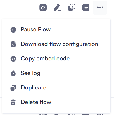 There are six more options in the Actions menu.