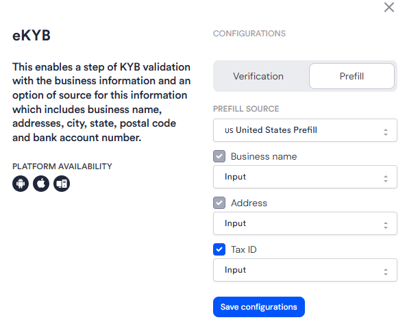 eKYB Workflows Prefill (Standard)
